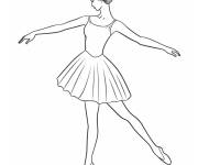 Coloriage Simple costume de baller