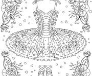 Coloriage Tenu de danseuse de Ballet