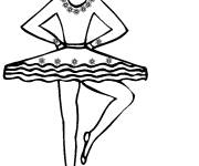 Coloriage et dessins gratuit Th&egrave;me de ballet en vecteur à imprimer