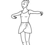 Coloriage Troisi&egrave;me position de ballet