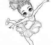 Coloriage Une fille noire danseuse de ballet