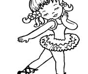 Coloriage Une petite ballerine charmante
