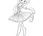 Coloriage Winx danseuse de Ballet