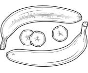 Coloriage Des morceaux de bananes