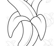 Coloriage Illustration simple de la banane