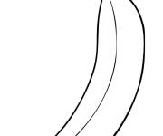 Coloriage Image de banane simple
