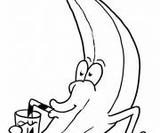 Coloriage Une banane dessin animé