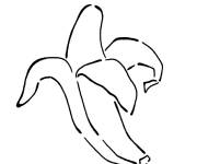 Coloriage et dessins gratuit Une Banane épluchée à imprimer