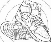 Coloriage Air Jordan Baskets populaires