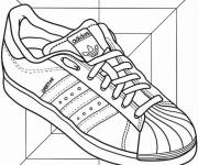 Coloriage Basket Adidas superstars