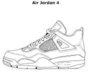 Coloriage et dessins gratuit Basket Air Jordan 4 à imprimer