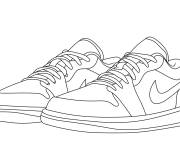 Coloriage Basket Air Jordan imprimable