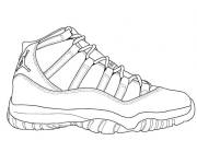 Coloriage Basket Air Jordan vectoriel