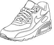 Coloriage et dessins gratuit Basket Air Nike pour enfant à imprimer