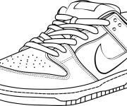 Coloriage et dessins gratuit Basket chaussure à imprimer