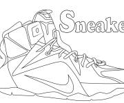 Coloriage Basket chaussure vecteur