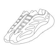 Coloriage Basket chaussures Yeezy Boost 700 v3