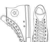 Coloriage Basket converse