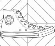 Coloriage Basket converse All Stars