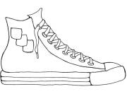 Coloriage Basket converse simple