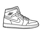 Coloriage et dessins gratuit Basket de Basketball facile &agrave; colorier à imprimer