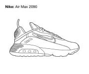 Coloriage Basket de sport Nike Air Max 2090