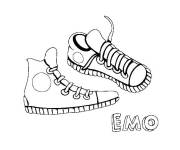 Coloriage et dessins gratuit Basket EMO à imprimer