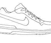 Coloriage Basket jolie avec le logo de Nike