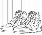Coloriage Basket Jordan 1 Retro