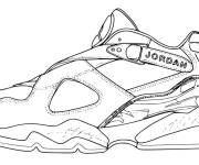 Coloriage Basket Jordan pour adultes