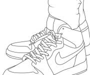Coloriage Basket Nike &agrave; la mode