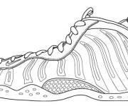 Coloriage Basket Nike Air de course &agrave; la mode