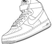 Coloriage Basket Nike Air Force Basketball