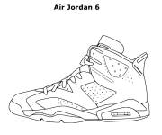 Coloriage Basket Nike Air Jordan 6