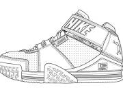 Coloriage Basket Nike Air LeBron