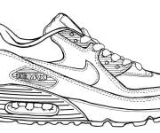 Coloriage Basket Nike Air Max gratuit