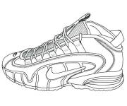 Coloriage Basket Nike Air spectaculaire