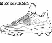 Coloriage Basket Nike Baseball