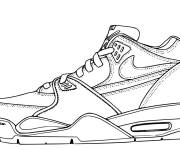 Coloriage Basket Nike classique de sport