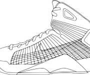 Coloriage Basket Nike de Basketball