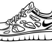 Coloriage Basket Nike de course rapide