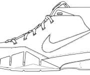 Coloriage Basket Nike de NBA