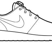 Coloriage Basket Nike de Sport pour joueur