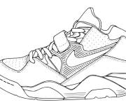 Coloriage Basket Nike des basketballeurs professionnels 