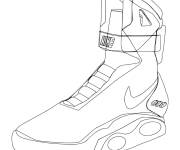 Coloriage Basket Nike futuristique