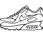 Coloriage Basket Nike simple
