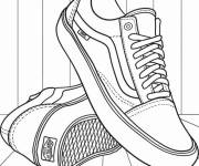Coloriage Basket Vans pour la marche