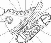Coloriage Baskets converse Chuck Taylor