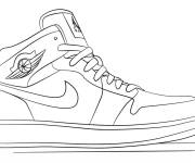 Coloriage Baskets de Basketball vecteur
