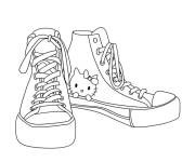 Coloriage Baskets Hello Kitty pour filles